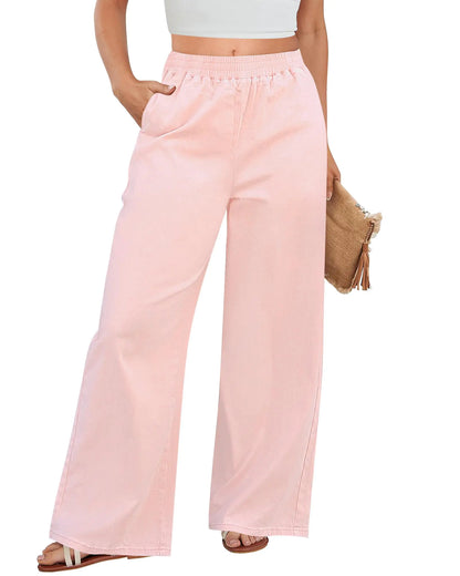 Relaxed High-Waist Travel Pants